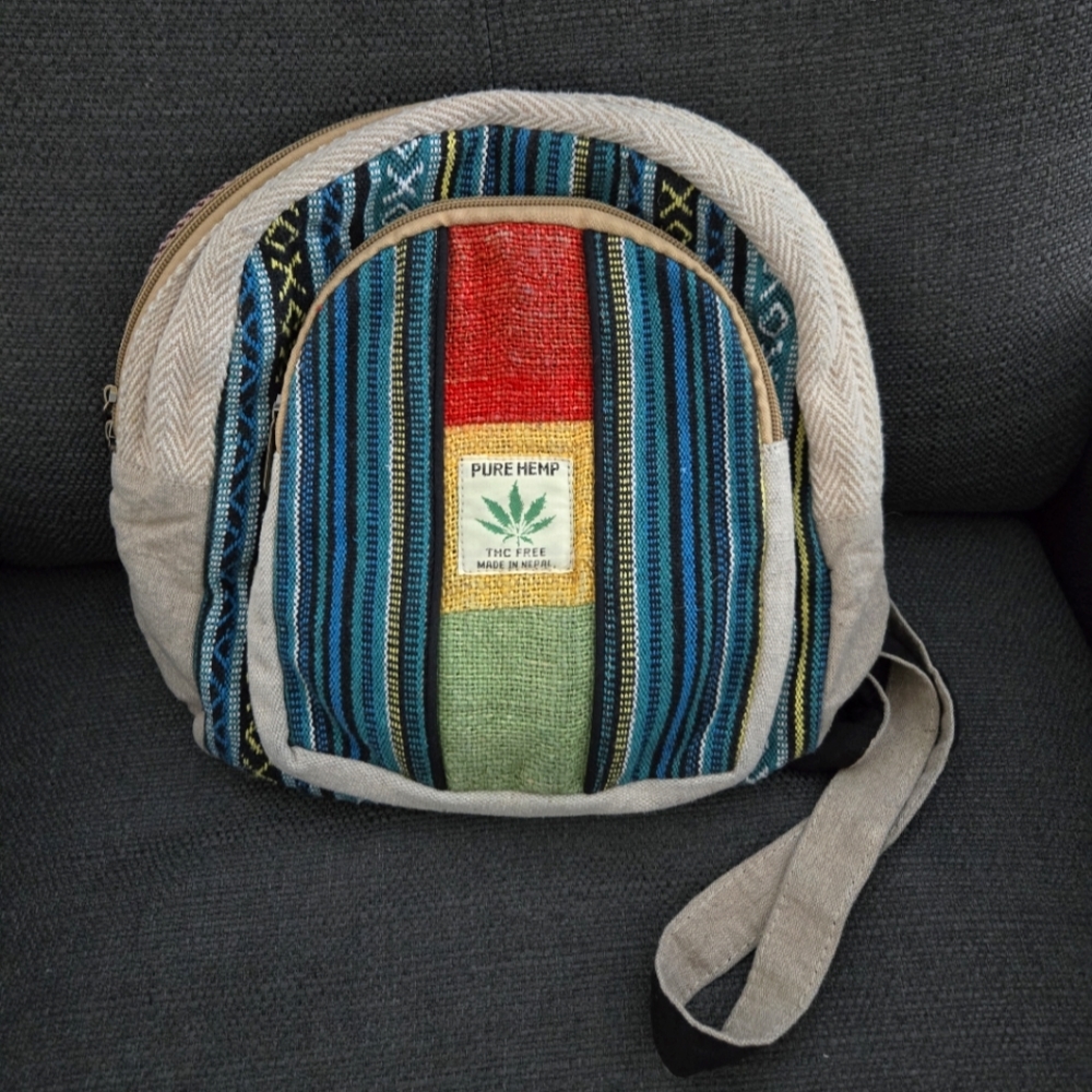 100% Hemp Mini BackPack Purse